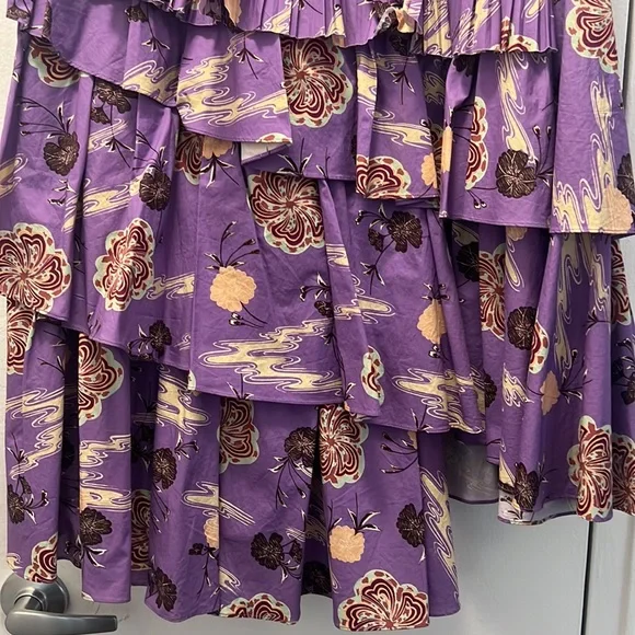 [nuuanu ] / ☆ Iris Long Skirt / Violet Mystical-Button-Up-Skirt-Cats-